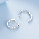 925 Sterling Silver Earrings with Platinum Plating and CZ - Stylish and Elegant Design for Women