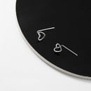 925 Sterling Silver Plated Platinum Earrings Love Size 0.4cm x 0.6cm for Women