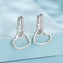925 Sterling Silver Earrings with Love Pendant for Women