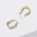 925 Sterling Silver Earrings with Platinum and Gold Plating for Women