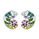 S925 Sterling Silver Enamel Earrings for Women