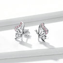 925 Sterling Silver Earrings with CZ in Pavé Setting