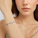 925 Sterling Silver Adjustable Starfish & Shell Pearl Bracelet for Women
