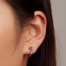 925 Sterling Silver Earrings with Oxidized Finish for Women