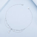 925 Sterling Silver 400mm CZ Pavé Setting Necklace for Women