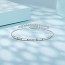 925 Sterling Silver White Gold Plated Bracelet 15+6cm for Women