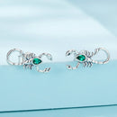 925 Sterling Silver Earrings with Pavé Setting CZ and Oxidized Finish for Women