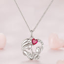 925 Sterling Silver Necklace with Pavé Setting CZ, 25x19mm Pendant, 400mm-450mm Length for Women