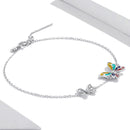 925 Sterling Silver Adjustable Butterfly Enamel Bracelet for Women