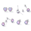 925 Sterling Silver Translucent Opal Earrings for Women
