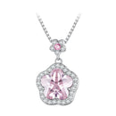 925 Sterling Silver Necklace with 19*13mm CZ Pendant