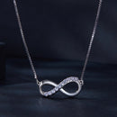 925 Sterling Silver Moissanite 1.5mm Necklace 400+50mm for Women