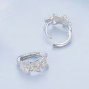 S925 Sterling Silver Earrings with Plated Platinum for Women