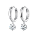 S925 Sterling Silver 0.50 Carat Moissanite Earrings for Women