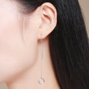 925 Sterling Silver Plated Platinum Pavé Setting CZ Earrings for Women