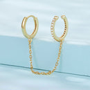 S925 Sterling Silver Earrings with Pavé Setting CZ for Women