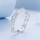 S925 Sterling Silver 4mm Plated Platinum Ring for Women Size 6.0