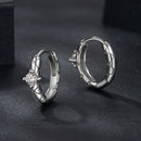 925 Sterling Silver Moissanite Earrings 1.3cm for Women
