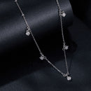 925 Sterling Silver 3mm Moissanite Necklace for Women