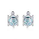 S925 Oxidized Silver Pavé Setting CZ Earrings for Women
