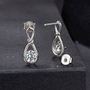 925 Sterling Silver 0.5 Carat Moissanite Earrings for Women