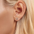 925 Sterling Silver Plated White Gold Earrings