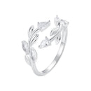 925 Sterling Silver White Gold Plated Pavé Setting CZ Ring for Women