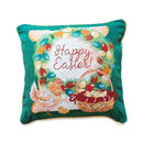 Set of 2 Happy Easter & Easter Eggs Throw Pillow Covers