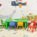 Kids Colorful Plastic Table and 4 Chairs Set