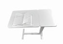 Overbed Bedside Desk Mobile Rolling Laptop Stand Tilting Overbed Table with Wheels Height Adjustable Tray Table for Laptop Bed Sofa Side Table ,Bedside Table(WHITE)