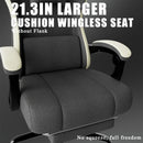 Ergonomic Gaming Chair with Pocketed Spring Cushion, Breathable Fabric Computer Chair with Footrest, Adjustable Lumbar Support Video Game Chair for Adults (Fabric)