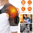 Cordless Shoulder Heating Pad Rechargeable Heated Shoulder Wrap Massager Shoulder Brace Supports with 3 Heating Levels 3 Vibration Modes for Left Right Shoulder