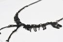 Jane Stone Fashion Statement Collar Necklace Vintage Openwork Bib Costume Jewelry