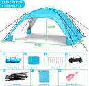 Let's go to the Beach - Portable Beach Tent Sun Shelter UPF 50+, Perfect 10x10 FT Pop-Up Canopy for Outdoor Fun