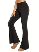 3pcs Butt-Lifting Flare Yoga Pants – High Waist, Ultra Stretch, Naked Feel Leggings for Women