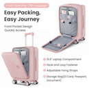 Luggage Sets 3 Piece(20/24/28), Expandable Carry On Luggage with TSA Lock Airline Approved, 100% PC Hard Shell and Lightweight Suitcase with Front Pocket and Spinner Wheels