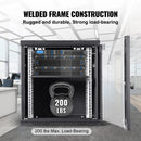 12U Wall-Mounted Server Network Cabinet, 15.5'' Depth, Secure Rack Enclosure, Supports up to 200 lbs, Lockable Glass Door & Sides, Ideal for IT & A/V Gear