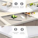 XXL 304 Stainless Steel Cutting Board Anti-Slip & Mildew-Proof! No More Moldy Wooden Boards | Heavy-Duty & Food-Safe, Easy to Clean – Chop Meat, Knead Dough, Bake Prep All-in-One | Must-Have for Home