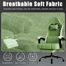 Ergonomic Gaming Chair with Pocketed Spring Cushion, Breathable Fabric Computer Chair with Footrest, Adjustable Lumbar Support Video Game Chair for Adults (Fabric)