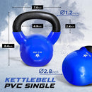 Kettlebell, 5-100 LB Vinyl Coated Cast Iron Strength Training Kettlebells for Home Gym Exercises, Fitness, Full Body Workout Equipment, Push Ups, and Grip Strength
