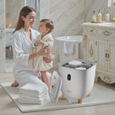 VEVOR Towel Warmer Bucket, 25L Heated Towel Warmer with LED Display, Large Blanket Warmers for Bathroom, 20/40/60/90 Mins Timer and Temperature Setting, for SPA, Home, Countertop, Floor, Gray