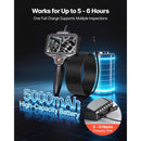 Endoscope with Light, 360° View Coverage Industrial Borescope Inspection Camera with Rotating Probe, 1080P HD Rigid Snake Scope Cam for Wall Automotive Engine Inspect-16.4FT