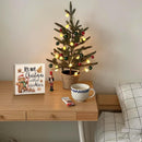 Christmas Decor Red Truck Christmas Wooden Box Signs Buffalo Plaid Christmas Decorations Christmas Decor for Home Office Bedroom Fireplace Car Tiered Tray Decor Christmas Gifts for Women 5x5