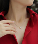 My Heart Will Last Forever - A fashionable and trendy jewelry necklace pendant set with 1-carat and 2-carat Moissanite S925 sterling silver