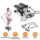 Exercise Stepper for Women Mini Fitness Stepper with 2 Resistance Bands LCD Monitor Max 330.7LBS Load Stair Stepper Quiet Stepper