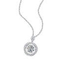 Touch - 1-carat Moissan diamond S925 sterling silver jewelry, fashionable and trendy jewelry, affordable diamond necklace pendant