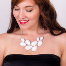 Jane Stone Fashion Statement Collar Necklace Vintage Openwork Bib Costume Jewelry
