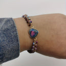 Hot Selling Bracelet Cross-border Goods Source Red Imperial Stone Bracelet Peach Heart Love Hand String Braided Bracelet