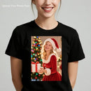 Personalized Photo T-Shirt Custom Design 230g Cotton Short Sleeve Photo Upload Wedding Men & Women All Sizes - (Must upload the image)