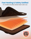 King Size Heating Pad for Back, Mothers Day Gifts for Mom Wife & Birthday Gifts for Men, FSA Eligible, 24"x37" XL Large Weighted Electric Heat Pad for Neck and Shoulders, ETL Certified, Gray